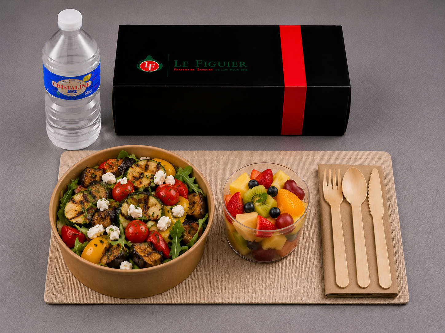 Duos Gourmands SALADE DE LEGUMES GRILLES ET SALADE DE FRUITS